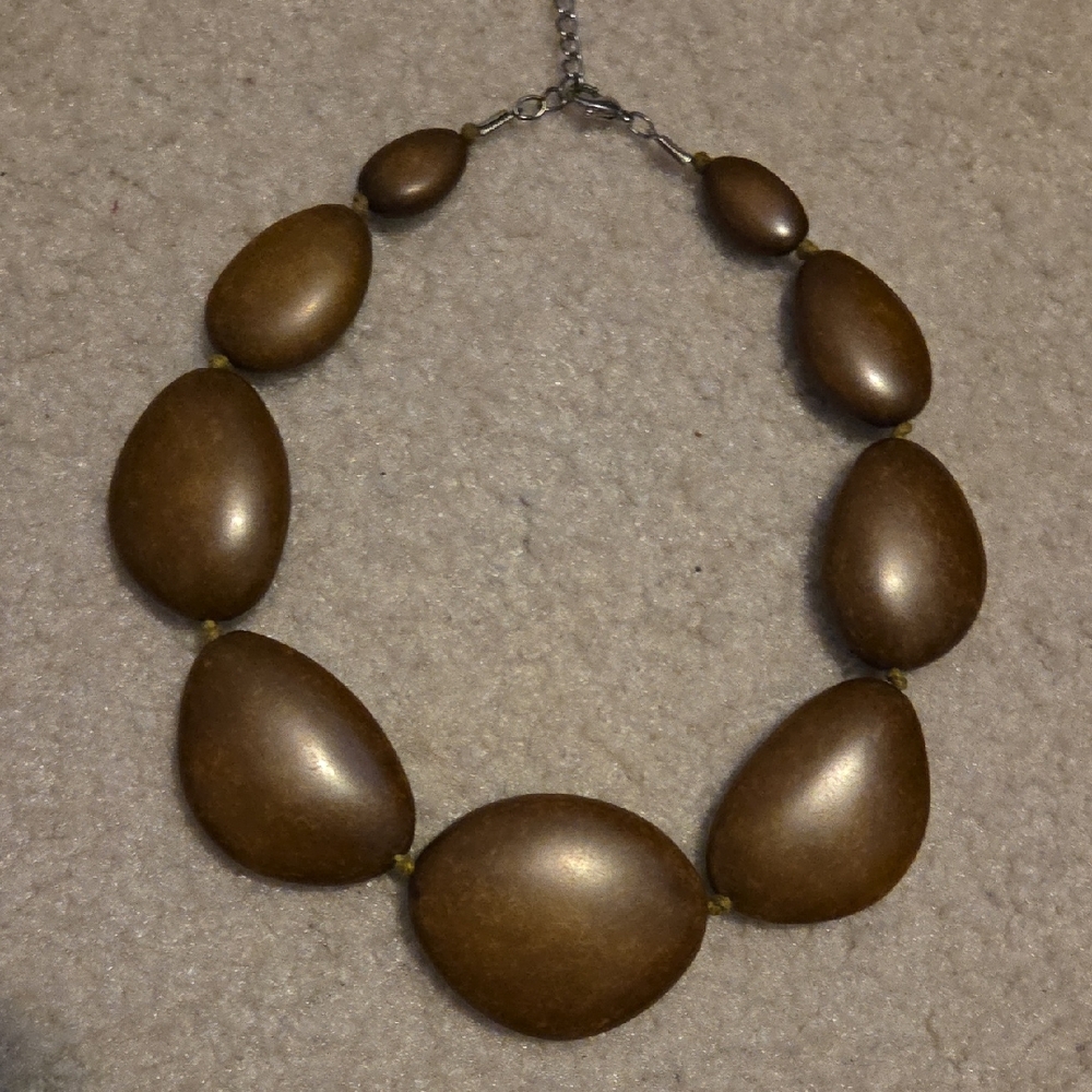 Vintage Brown Stone Necklace